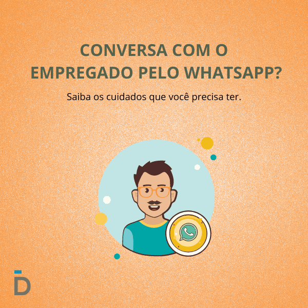 Conversa pelo Whatsapp com empregado