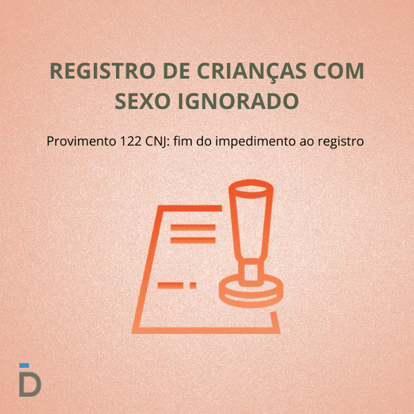 Registro de crianças com sexo ignorado